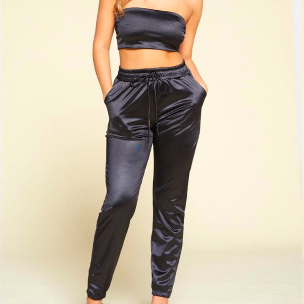 Silk jogger set